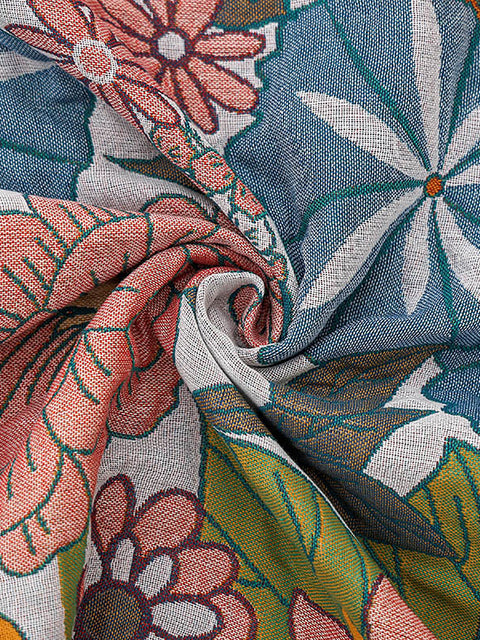 100% Cotton Blossoms Jacquard Badehåndkle for voksne