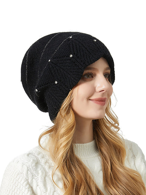 Winter Artsy Soft Warm Rabbit Hair Knit Hat