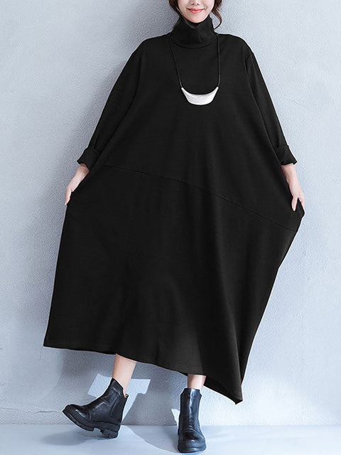 Plus Size Kvinnor Höst Vintage 100% Linne Robe Vadderad Klänning