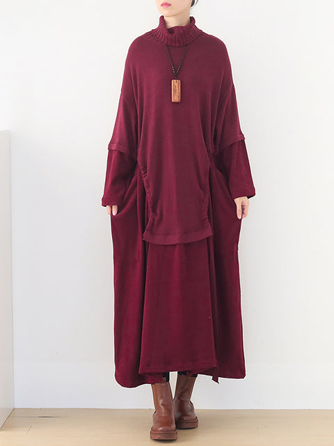 Robe ample irrégulière en coton pour femmes